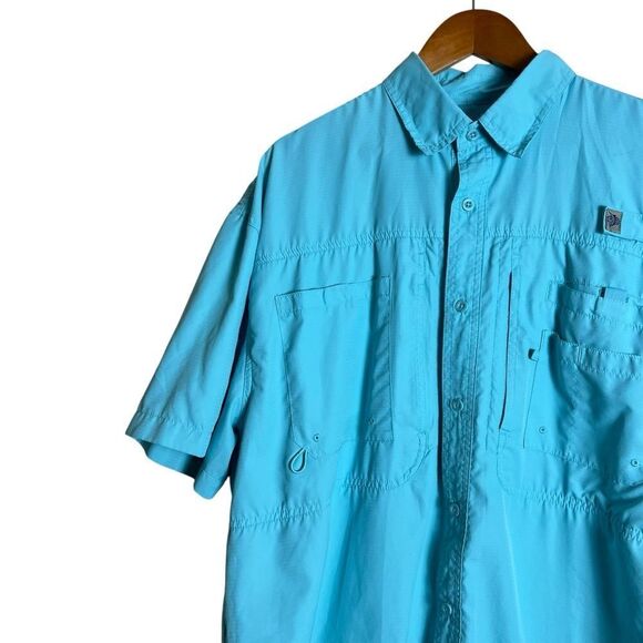 Reel legends light blue fishing shirt. Size xl - Picture 4 of 6